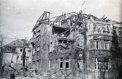 Hungary, Budapest VI., Lendvay utca, jobbra a Munkácsy Mihály utca., 1944, Pálfi András, bombing, damaged building, Budapest, Fortepan #93928