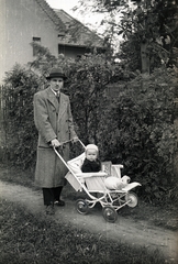 1943, Pálfi András, baby carriage, Fortepan #93997