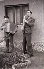 1946, Pálfi András, accordion, saxophone, Fortepan #94027