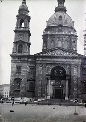 Magyarország, Budapest V., Szent István tér, Szent István-bazilika (Ybl Miklós, 1906.)., 1941, Vaskapu utca, templom, Bazilika, neoreneszánsz, Ybl Miklós-terv, katolikus, Hild József-terv, Budapest, Fortepan #94281