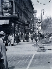 Magyarország, Budapest VII., Nagykörút - Rákóczi út kereszteződése, balra az EMKE ház., 1940, Vaskapu utca, Budapest, Fortepan #94411