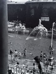 Magyarország, Városliget, Budapest XIV., Széchenyi fürdő., 1940, Vaskapu utca, strand, Budapest, Fortepan #94418