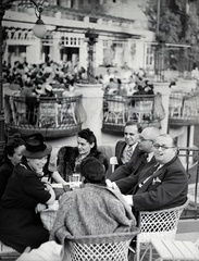 Hungary, Budapest XI., Gellért Gyógyfürdő, terasz., 1943, Vaskapu utca, Budapest, Fortepan #94431