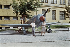 Hungary, Budapest I., a Hadtörténeti Múzeum udvara, Jakovlev Jak-11 "Ölyv" típusú repülőgép., 1972, Erky-Nagy Tibor, colorful, Soviet brand, airplane, Yakovlev-brand, Budapest, Fortepan #94620