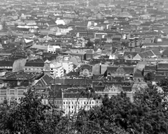 Magyarország, Budapest V., Belváros a Gellérthegyről nézve, elöl a Belgrád (Ferenc József) rakpart házai., 1938, Fortepan, háztető, Budapest, Fortepan #9490