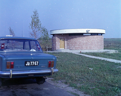 Magyarország,Balaton, Siófok, M7-es, pihenőhely a 100-as km-nél., 1971, UVATERV, színes, taxi, Polski Fiat-márka, rendszám, Polski Fiat 125p, Fortepan #94951