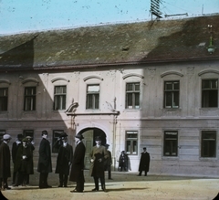 Horvátország, Zágráb, Szent Márk tér (Trg svetog Marka), Báni palota (Banski dvori)., 1910, Magyar Földrajzi Múzeum / Diagyűjtemény, színezett kép, Fortepan #95029