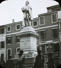 Olaszország, Padova, Piazza Garibaldi, Garibaldi-emlékmű (Ambrogio Borghi, 1886.)., 1910, Magyar Földrajzi Múzeum / Diagyűjtemény, szobor, Giuseppe Garibaldi-ábrázolás, Fortepan #95034