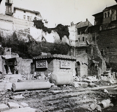 Italy, Rome, Forum Romanum, a Basilica Aemilia ásatása, jobbra Antoninus és Faustina temploma., 1906, Magyar Földrajzi Múzeum / Diagyűjtemény, ancient culture, Fortepan #95052