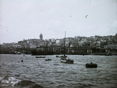 Turkey, Istanbul, Boszporusz, szemben a Galata-torony., 1908, Magyar Földrajzi Múzeum / Diagyűjtemény, Ottoman Empire, Fortepan #95071