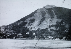 Hungary,Danube Bend, Visegrád, balra az Alsóvár lakótornya / Salamon-torony, fenn a Fellegvár., 1906, Magyar Földrajzi Múzeum / Diagyűjtemény, castle ruins, Fortepan #95093