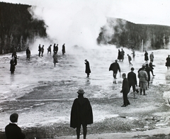 Amerikai Egyesült Államok, Wyoming állam, Yellowstone Nemzeti Park, Old Faithful gejzír., 1910, Magyar Földrajzi Múzeum / Diagyűjtemény, gejzír, Fortepan #95102