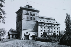 Hungary, Mezőhegyes, Belsőperegpuszta, Gluzek Gyula elevátor-magtár., 1912, Magyar Földrajzi Múzeum / Diagyűjtemény, warehouse, grain elevator, Fortepan #95155