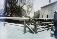 Románia,Erdély, Kolozsvár, Patak utca (Strada Sindicatelor), fahíd a Malomárok felett., 1914, Magyar Földrajzi Múzeum / Kerekes J. Zoltán, tél, Fortepan #95194