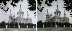 Oroszország, Moszkva, Szent Mihály arkangyal templom az orvosi egyetem (Gyevicse Polje) területén., 1910, Magyar Földrajzi Múzeum / Károssy Csaba, sztereófotó, Orosz ortodox egyház, Mihail Illarionovics Nikiforov-terv, Fortepan #95283