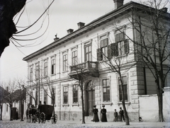 Serbia, Belgrade, Svetozara Markovića 20., az Osztrák–Magyar Monarchia nagykövetsége (később Érseki palota)., 1906, Zichy, Horse-drawn carriage, bishop's palace, Austro-Hungarian Empire, Fortepan #95337