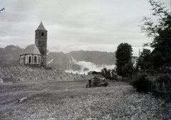 Olaszország, Avelengo, Szent Katalin-templom (Chiesetta di Santa Caterina)., 1929, Schermann Ákos, Schermann Szilárd, templom, Fortepan #95356