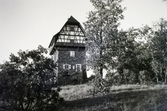 Magyarország, Buják, Sasbérc, vadászház (később kilátó)., 1929, Schermann Ákos, Schermann Szilárd, fachwerk, kilátó, vadászház, Fortepan #95386