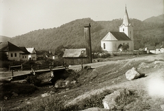 Szlovákia, Oláhpatak, erődfallal körülvett evangélikus templom., 1934, Schermann Ákos, Schermann Szilárd, Csehszlovákia, templom, erődtemplom, Fortepan #95544