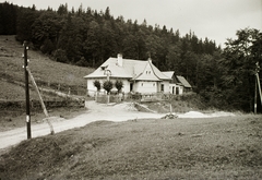 Szlovákia, Szulova, útkaparó ház., 1934, Schermann Ákos, Schermann Szilárd, Csehszlovákia, feszület, Fortepan #95547