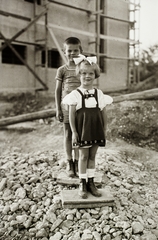 Hungary, Budapest XI., Törcsvár utca 6/b., 1937, Schermann Ákos, Schermann Szilárd, construction, kids, Budapest, Fortepan #95594