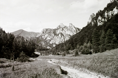 Szlovákia, Szulyóváralja, a Szulyói-völgy bejárata., 1939, Schermann Ákos, Schermann Szilárd, tájkép, Első Szlovák Köztársaság, Fortepan #95637