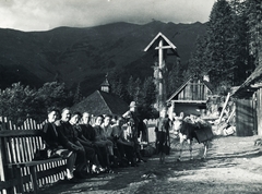 Románia,Erdély, Radnaborberek, háttérben a Radnai-havasok., 1941, Schermann Ákos, Fortepan #95752