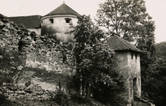 Szlovákia, Garamszentbenedek, az apátság sarokbástyája, 1939, Schermann Ákos, bástya, Első Szlovák Köztársaság, Fortepan #95860