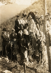 Slovakia, Slovak Paradise National Park, Szószék (Kazateľnica) szikla., 1919, Schermann Ákos, Czechoslovakia, Fortepan #95870