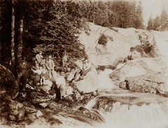 Slovakia, High Tatras, Tarpataki-vízesés., 1919, Schermann Ákos, Czechoslovakia, water fall, Tatra Mountains, Fortepan #95875