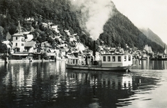 Ausztria, Hallstatt, Hallstätter See, Stefanie csavargőzös., 1929, Schermann Ákos, tó, gőzhajó, Fortepan #95899