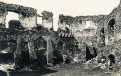 Romania,Transylvania, Șoimoș, Solymos vára, a palotaszárny udvari homlokzata., 1930, Schermann Ákos, castle ruins, Fortepan #95926