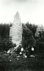 Slovakia, Slovak Paradise National Park, Menedékkő-fennsík (Klaštorisko), a karthauzi kolostor romja., 1930, Schermann Ákos, Czechoslovakia, ruins, castle ruins, monastery, Carthusians, Fortepan #96004