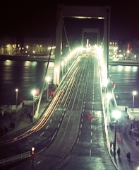 Hungary, Budapest, Erzsébet híd., 1970, Fortepan, colorful, night, picture, Fortepan #9603