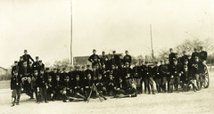 Hungary, Budapest X., Hungária körút, Andrássy laktanya. Tüzér önkéntes iskola résztvevői., 1903, Buzinkay Géza, artillery, Budapest, Fortepan #96156