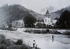 Szlovákia, Királylehota, Stróbl Alajos villája a Vág folyó felől nézve., 1910, Magyar Földrajzi Múzeum / Erdélyi Mór cége, Stróbl Alajos-terv, Fortepan #96226