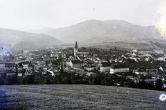 Slovakia, Banská Bystrica, a város látképe, középen a Barbakán., 1906, Magyar Földrajzi Múzeum / Erdélyi Mór cége, picture, steeple, Fortepan #96233