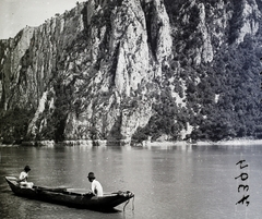 Románia, Al-Duna, Kazán-szoros., 1904, Magyar Földrajzi Múzeum / Erdélyi Mór cége, tó, Fortepan #96250