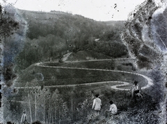 Románia,Erdély, Zalatna, a Nagyalmás felé vezető országút., 1904, Magyar Földrajzi Múzeum / Erdélyi Mór cége, szerpentin, Fortepan #96254