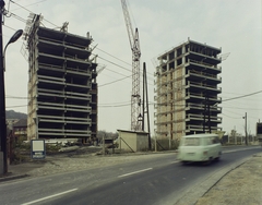 Magyarország, Budapest XII., Istenhegyi út., 1976, Kádas Tibor, színes, német gyártmány, építkezés, daru, Barkas-márka, Budapest, Fortepan #9634