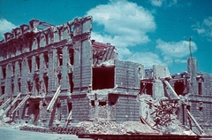 Magyarország, budai Vár, Budapest I., Dísz tér 1-2., a Külügyminisztérium romos épülete., 1946, Schermann Ákos, Trompler Elek, színes, háborús kár, Budapest, Fortepan #96585