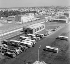 Magyarország, Veszprém, Pápai út, 15-ös AKÖV (később 15-ös Volán) telephelye., 1964, UVATERV, Fortepan #97000