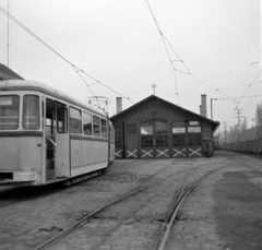 Magyarország, Miskolc, Baross Gábor út, Baross kocsiszín., 1965, UVATERV, villamos, remíz, FVV CSM-2/CSM-4, Fortepan #97063