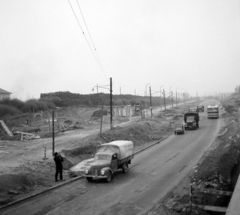 Magyarország, Budapest XI., Budaörsi út a Nagyszőlős utca torkolatánál., 1965, UVATERV, Ikarus 620/630, Framo-márka, Velorex-márka, Budapest, GAZ 51, Fortepan #97103