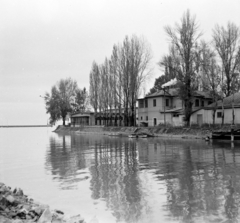 Magyarország,Balaton, Siófok, vitorlás kikötő., 1965, UVATERV, csónak, vízpart, móló, Fortepan #97139