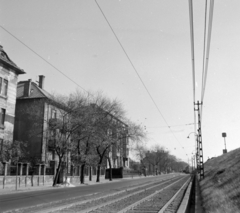 Magyarország, Budapest XIV., Mexikói út a Korong utca felől a Thököly út felé nézve, balra a Bácskai utca torkolata., 1968, UVATERV, Budapest, Fortepan #97406