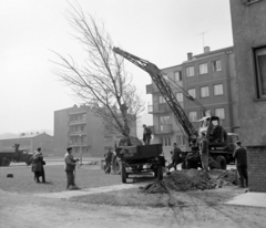 Magyarország, Óbuda, Budapest III., Kísérleti lakótelep, szemben a Gyenes utca 8., jobbra a 9. számú ház., 1968, UVATERV, Budapest, Fortepan #97428