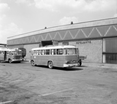 Magyarország, Szeged, a 10. AKÖV (később a 10. VOLÁN, Tisza Volán, DAKK) központi telephelye., 1969, UVATERV, autóbusz, Ikarus-márka, Ikarus 620/630, rendszám, Fortepan #97703