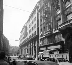 Magyarország, Budapest VII., Dohány utca a Károly (Tanács) körút, az Egyetemi Nyomda felé nézve., 1969, UVATERV, Budapest, Fortepan #97720