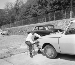 Magyarország,Balaton, Tihany, Kenderföld utca 37., UVATERV üdülő., 1970, UVATERV, Wartburg-márka, GAZ M21 Volga, Skoda 1000 MB, Wartburg 353, Fortepan #97818